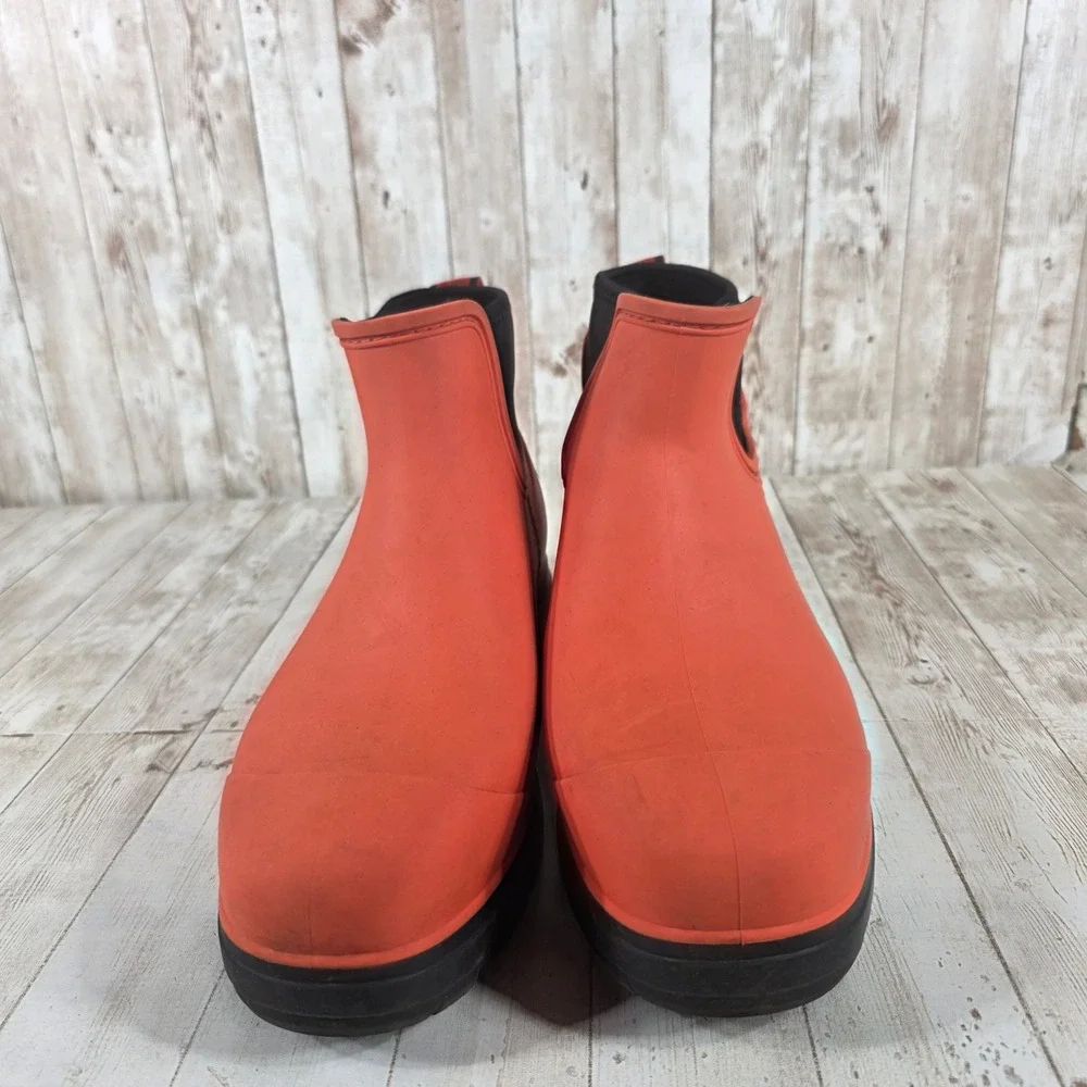 UGG‎ Emmett Chelsea Waterproof Rain Boots Mens 10 Orange Rubber 1120849
